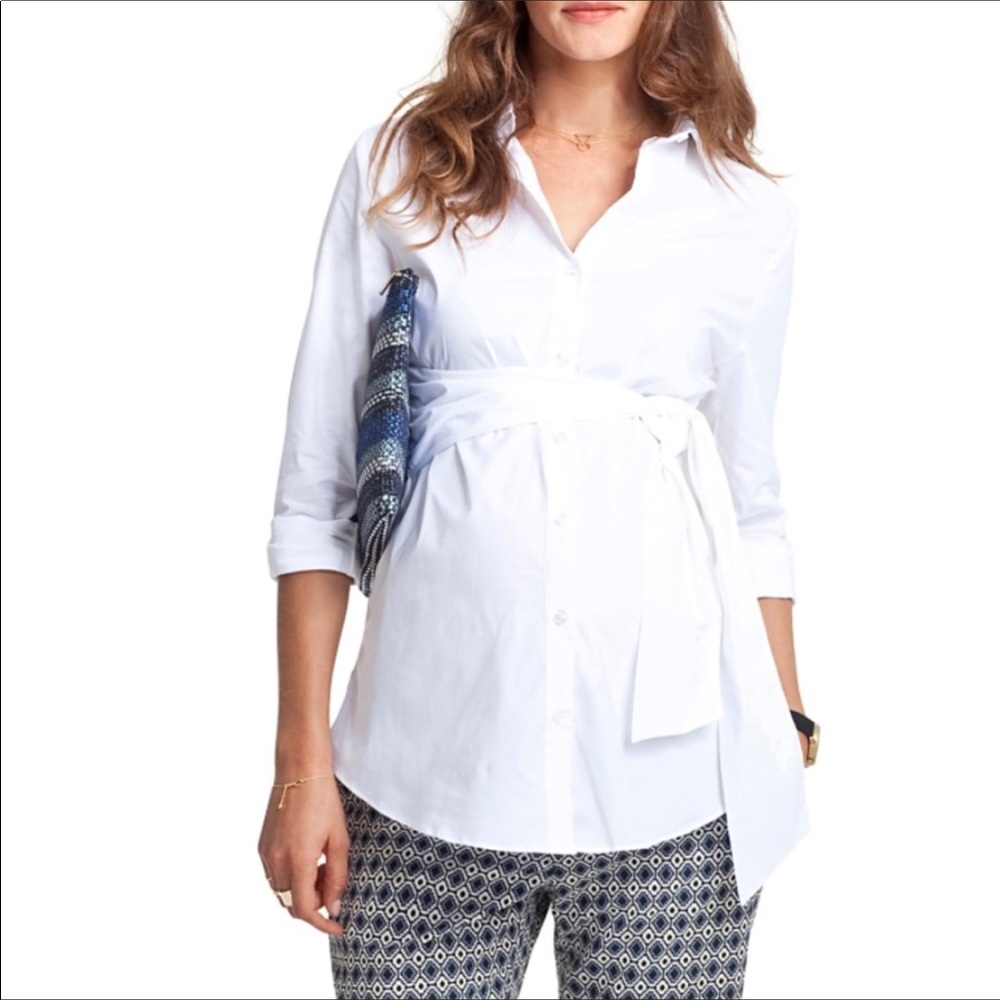 Isabella Oliver Button Down Maternity Shirt